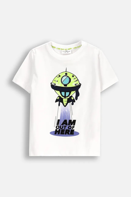 

Детская хлопковая футболка Coccodrillo, белый