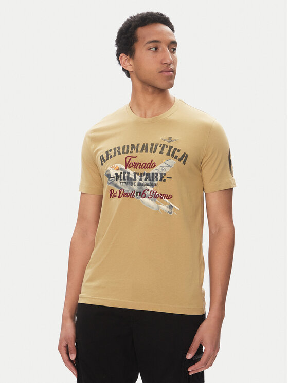 

Футболка обычного кроя 251TS2406J641 Aeronautica Militare, бежевый