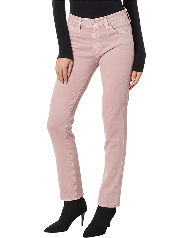 

Джинсы AG Jeans Mari High-Rise Slim Straight in Hi-White Rosy Blush, белый