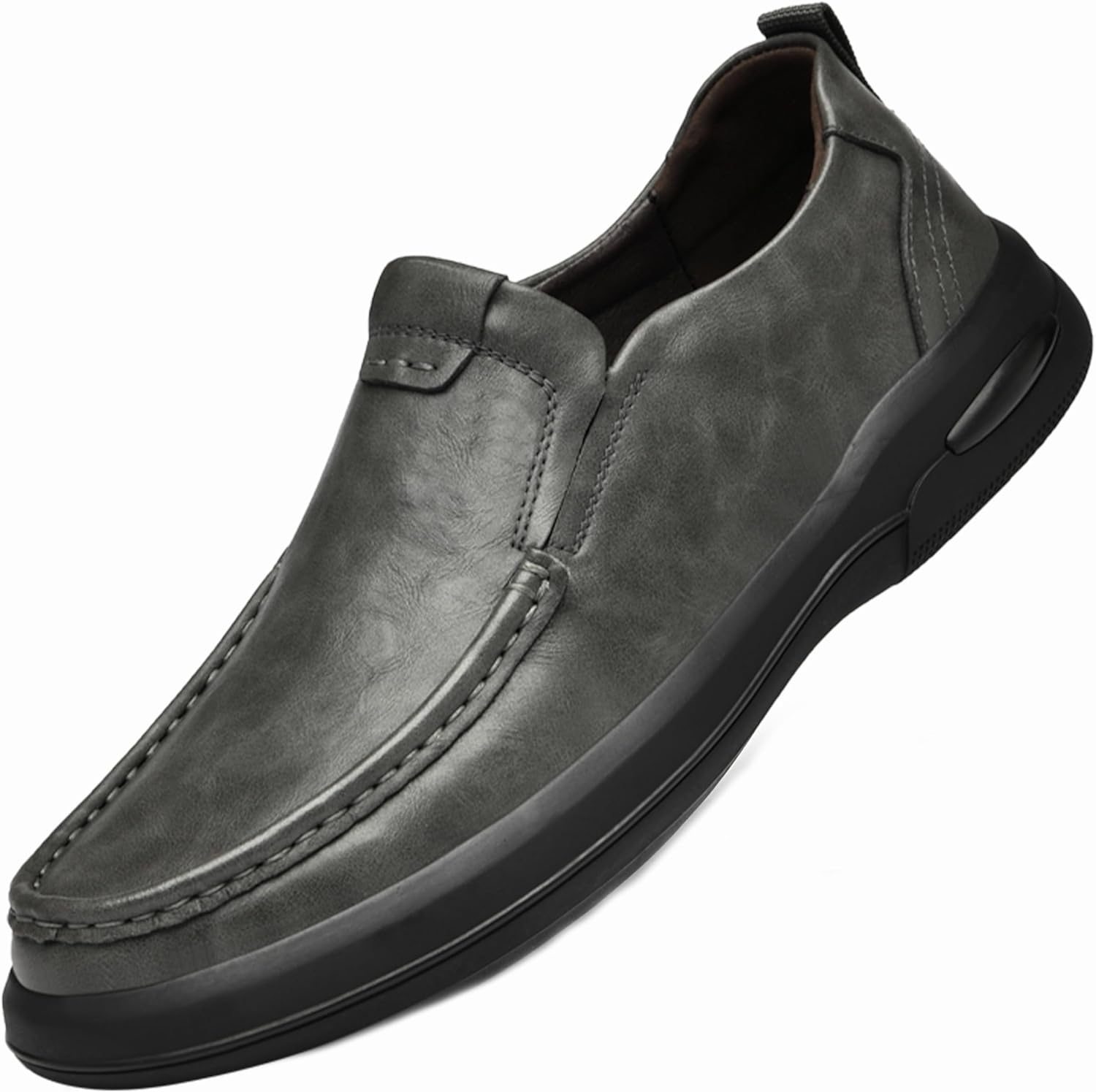 

Мужские кожаные мокасины LAXiMU для вождения, мягкие и легкие, серый