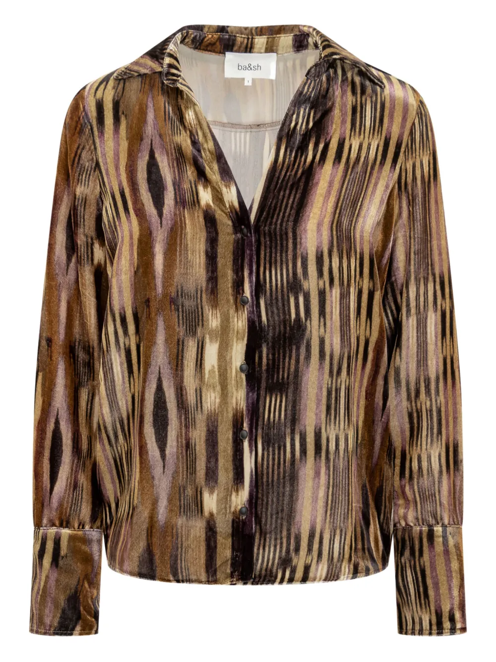 

Рубашка с узором на пуговицах Vany Ba&Sh, коричневый