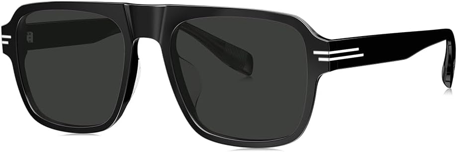 

Легкие металлические классические солнцезащитные очки-авиаторы BOLON с поляризованными линзами для мужчин и женщин, диаметр линз 59 мм, эксклюзивный бренд очков EssilorLuxottica, Gloss Black/Grey Polarized Bl3100