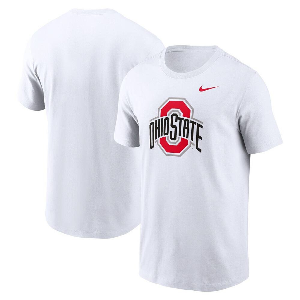 

Мужская белая футболка с логотипом Nike Ohio State Buckeyes Primetime Evergreen, цвет Osu White