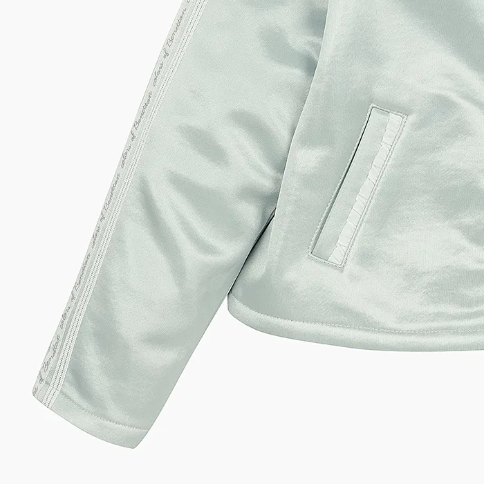 Детская куртка-поло из глянцевого джерси мятного цвета от Benetton Kids — фото 4