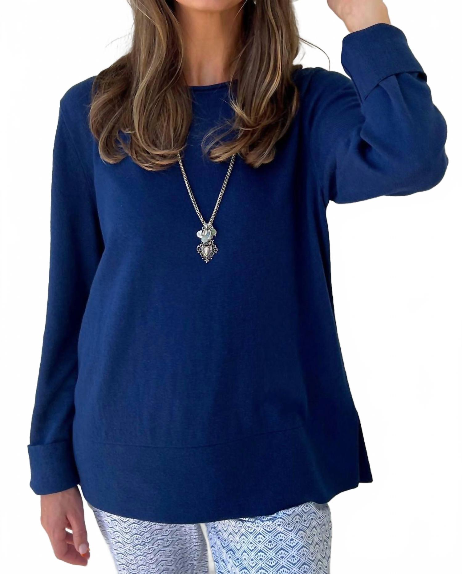 

Монтокский пуловер в темно-синем Sigrid Olsen