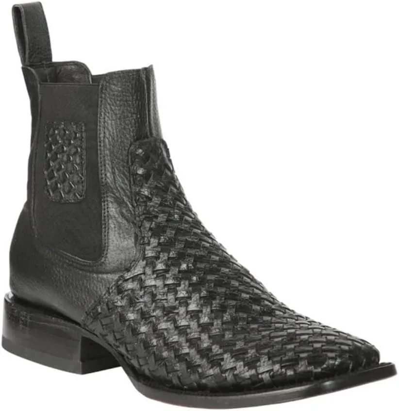 Мужские черные плетеные ботинки на щиколотку El General Men’s Rodeo 45181 Generic