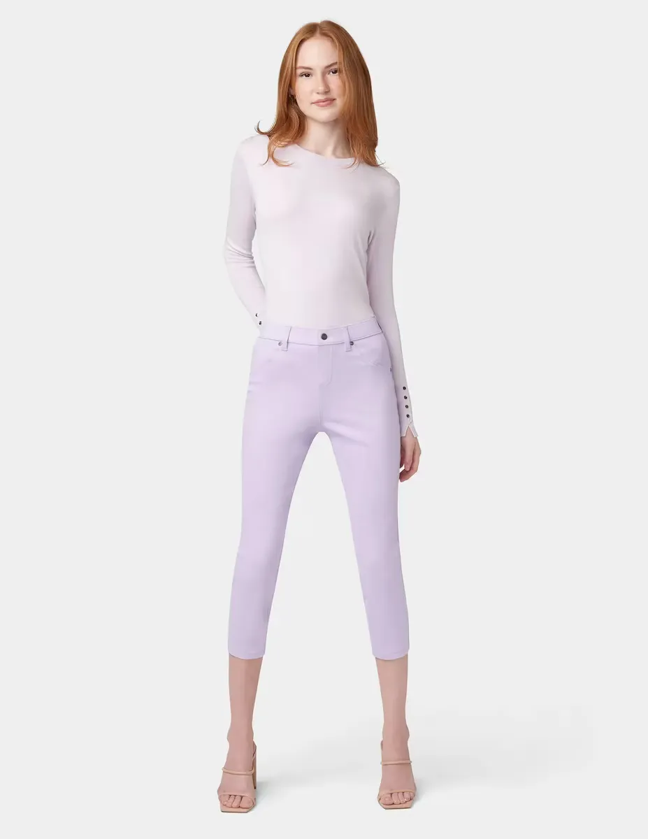 

Женские эластичные джинсовые леггинсы с высокой талией Hue, лиловый