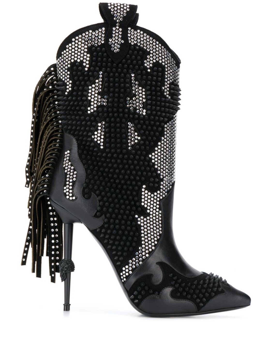 

Philipp Plein декорированные ковбойские сапоги, черный