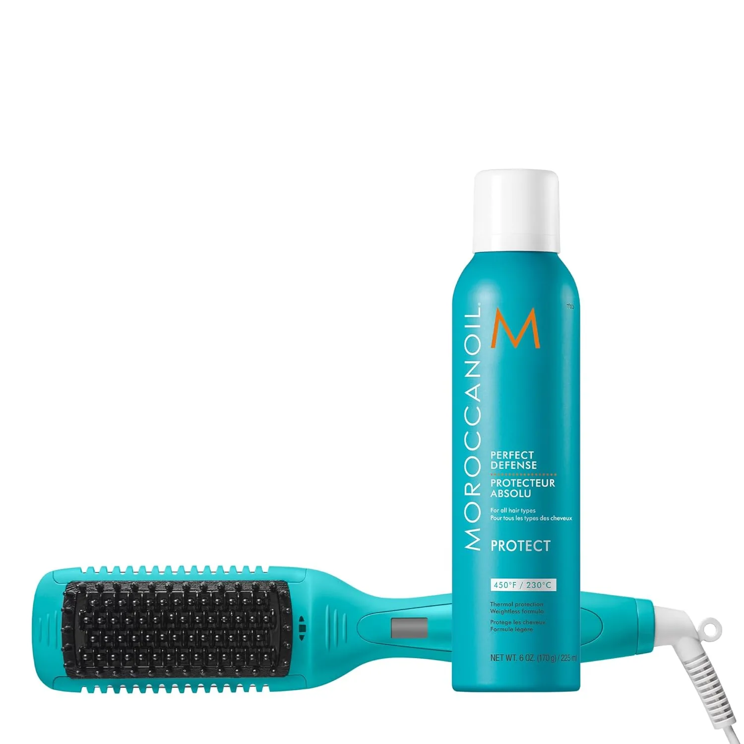 Нагревательная щетка Moroccanoil Smooth Style Ceramic и набор Perfect Defense