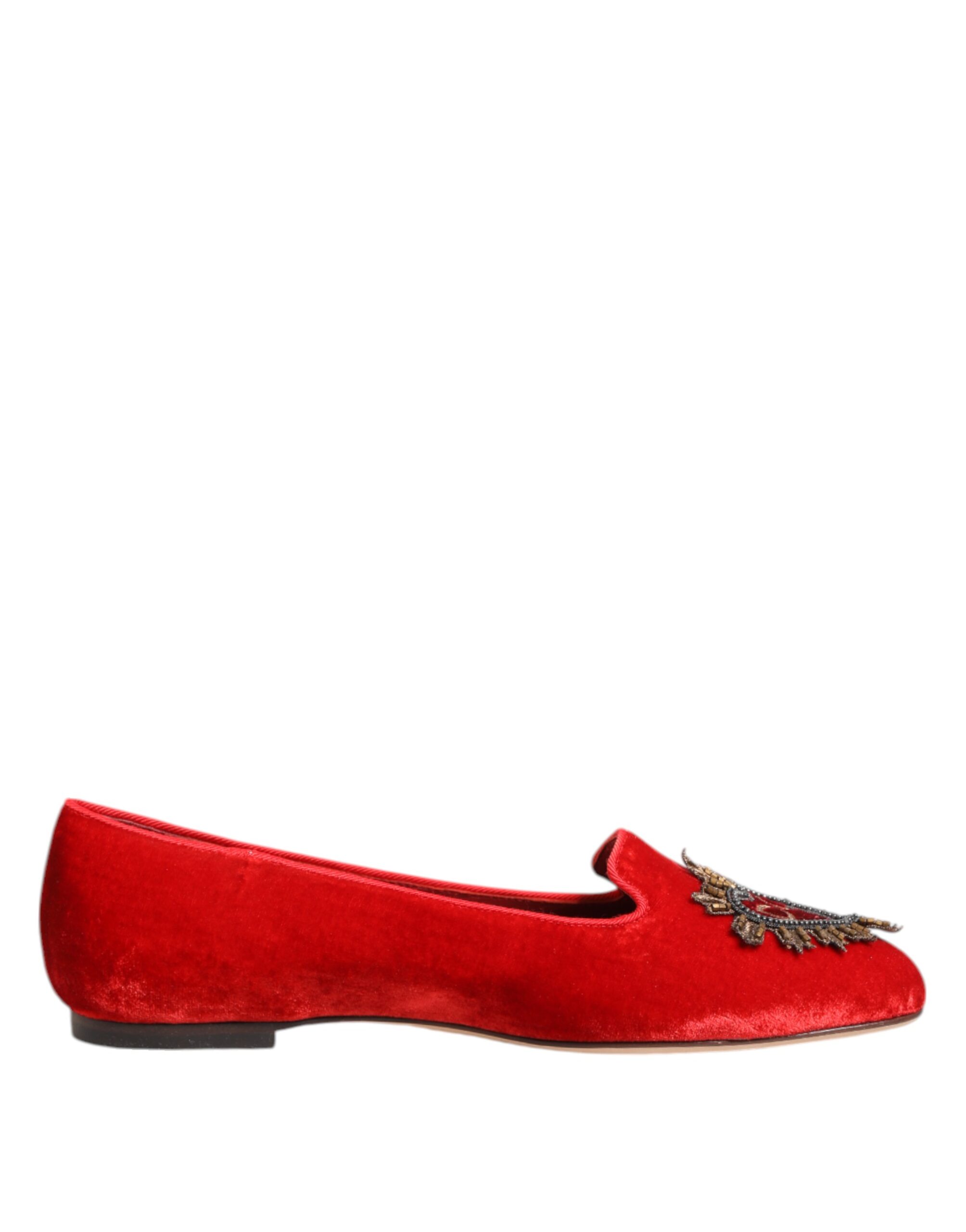 Туфли-лоферы Red Velvet DG Heart Dolce & Gabbana, красный