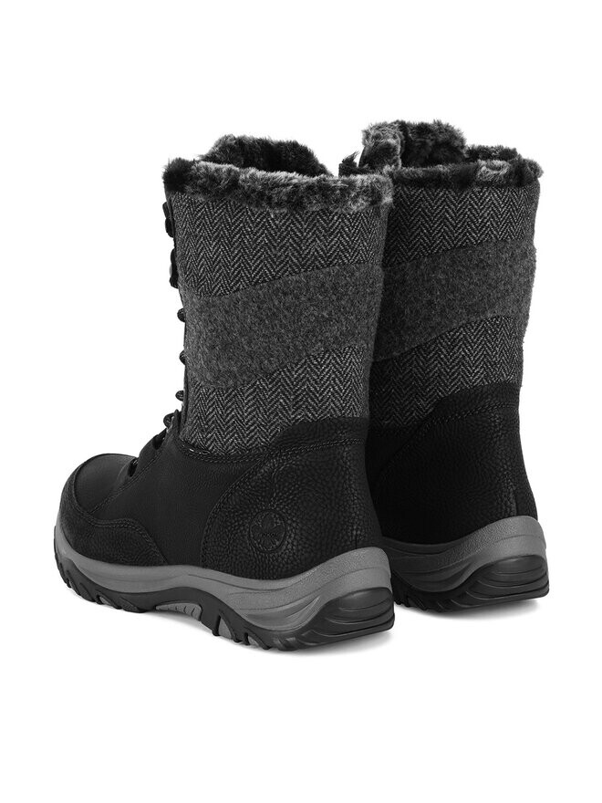 Ботинки женские Rieker высокие утепленные, черный — фото 3