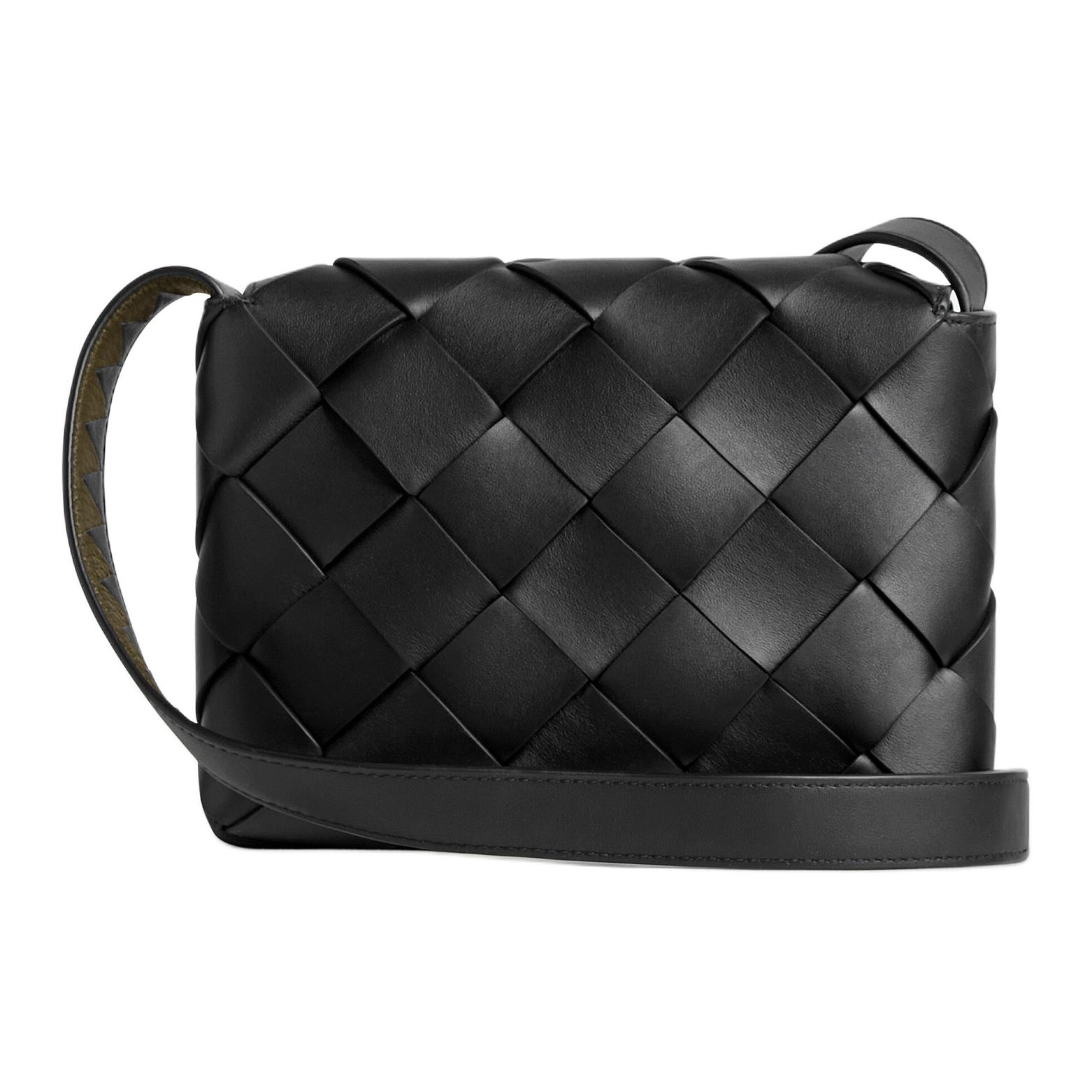 Bottega Veneta Диаго кожаная сумка через плечо мужская черная — фото 3