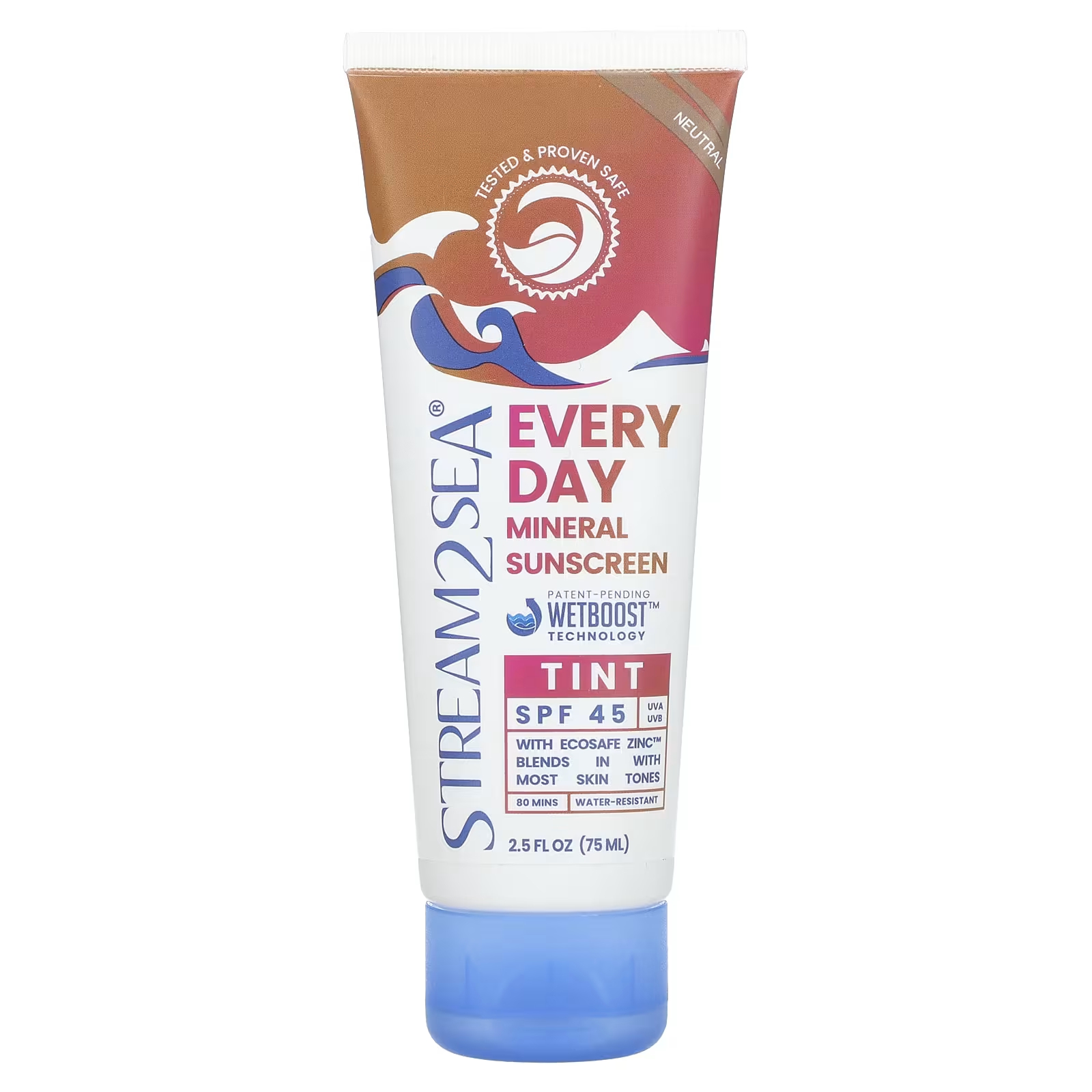 

Солнцезащитный тоник Stream2Sea Everyday Mineral Sunscreen Tint SPF 45, 75 мл