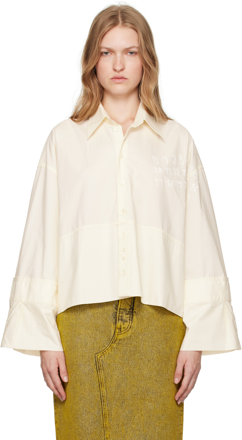 

Рубашка из поплина с широкими рукавами Off-White MM6 Maison Margiela
