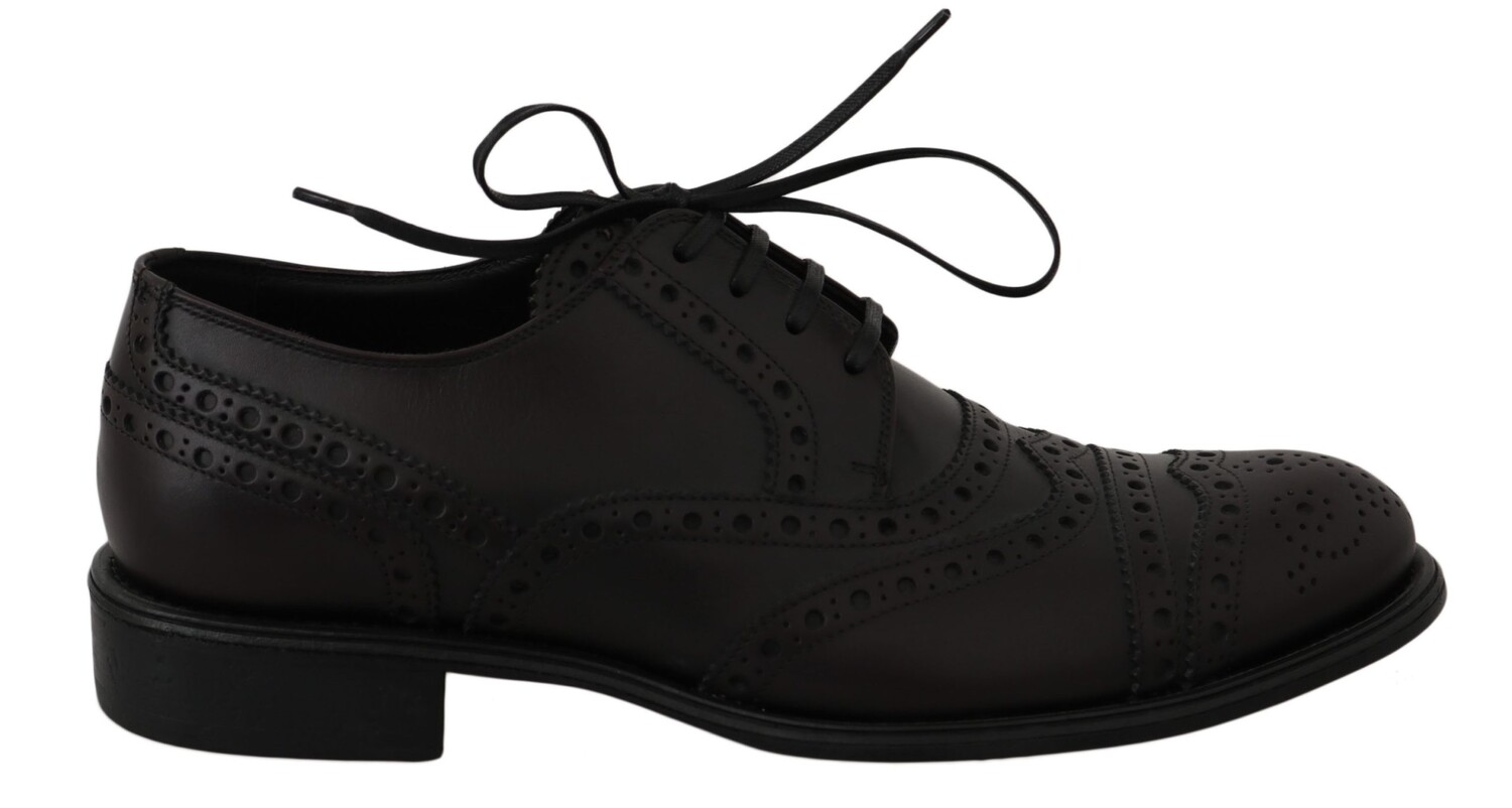 

Элегантные туфли-дерби бордо Wingtip Dolce & Gabbana, бордовый