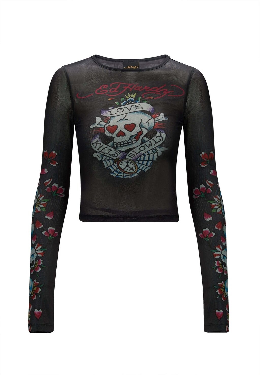 

Топ с длинными рукавами LOVE-KILLS-SLOWLY LONG SLEEVED Ed Hardy, черный