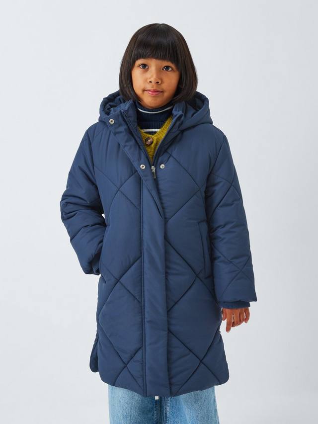 

Детская стёганая куртка Diamond John Lewis, Blue