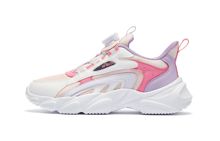 

Дышащие детские повседневные низкие кроссовки розовые белые Kids' 361°KIDS, Rose Water Pink/361° White/Plum Pink