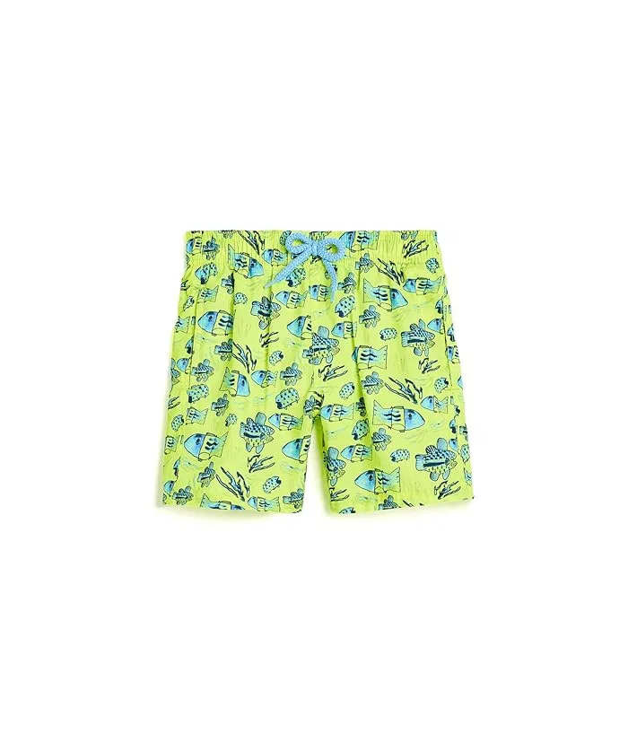Плавки с принтом Jihin Fishies Drawing Vilebrequin Kids, Fluorescent Yellow