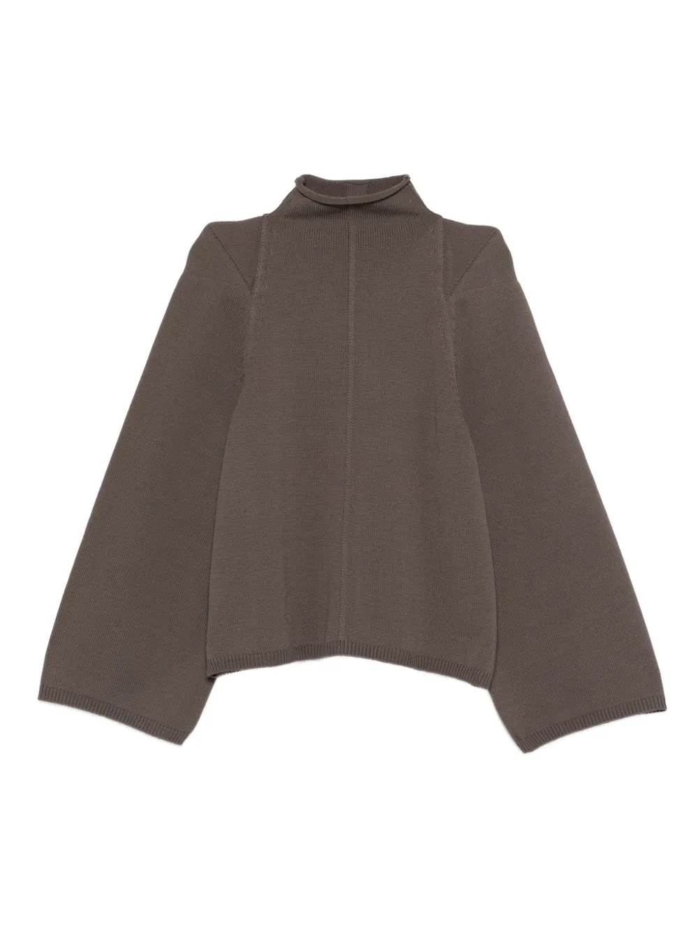 

Шерстяной свитер с высоким воротником Rick Owens, коричневый