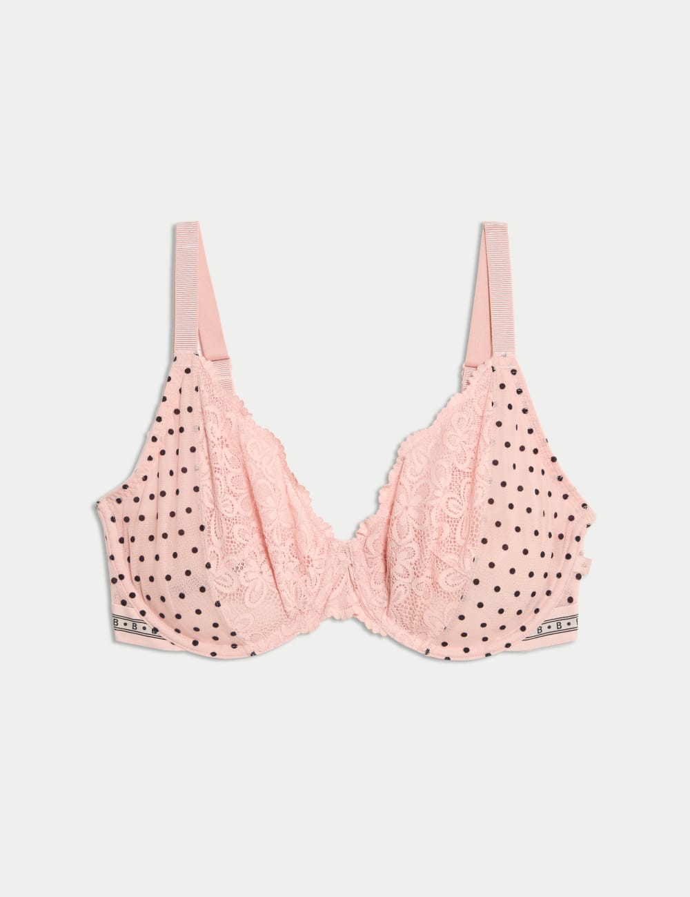 

Бюстгальтер Alma Flock & Lace с глубоким вырезом на косточках B by Boutique, розовый