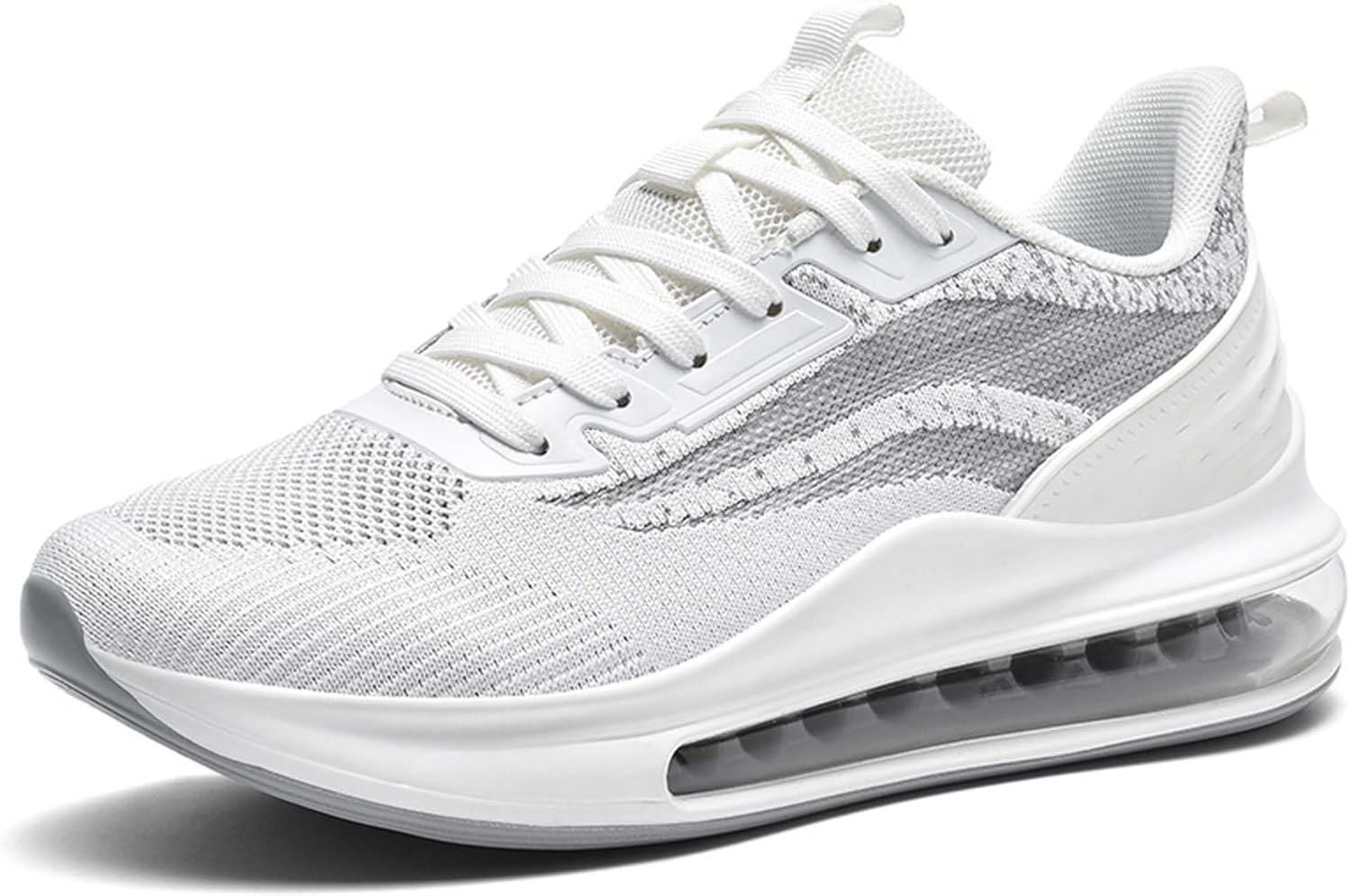 

Мужские кроссовки с воздушной подушкой, дышащая сетка, беговые, противоскользящие, с амортизацией, повседневные прогулочные, с поддержкой свода стопы, для бега по дороге, мужская обувь, большой размер 6-14 US Dzbajrqm, белый/серый