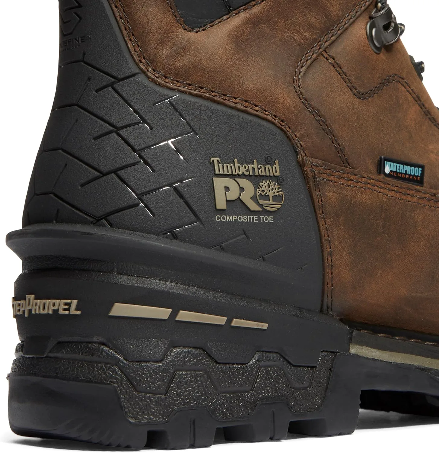 Рабочие водонепроницаемые промышленные ботинки Timberland PRO унисекс для взрослых Boondock HD 6 дюймов с композитным защитным носком, коричневый — фото 4