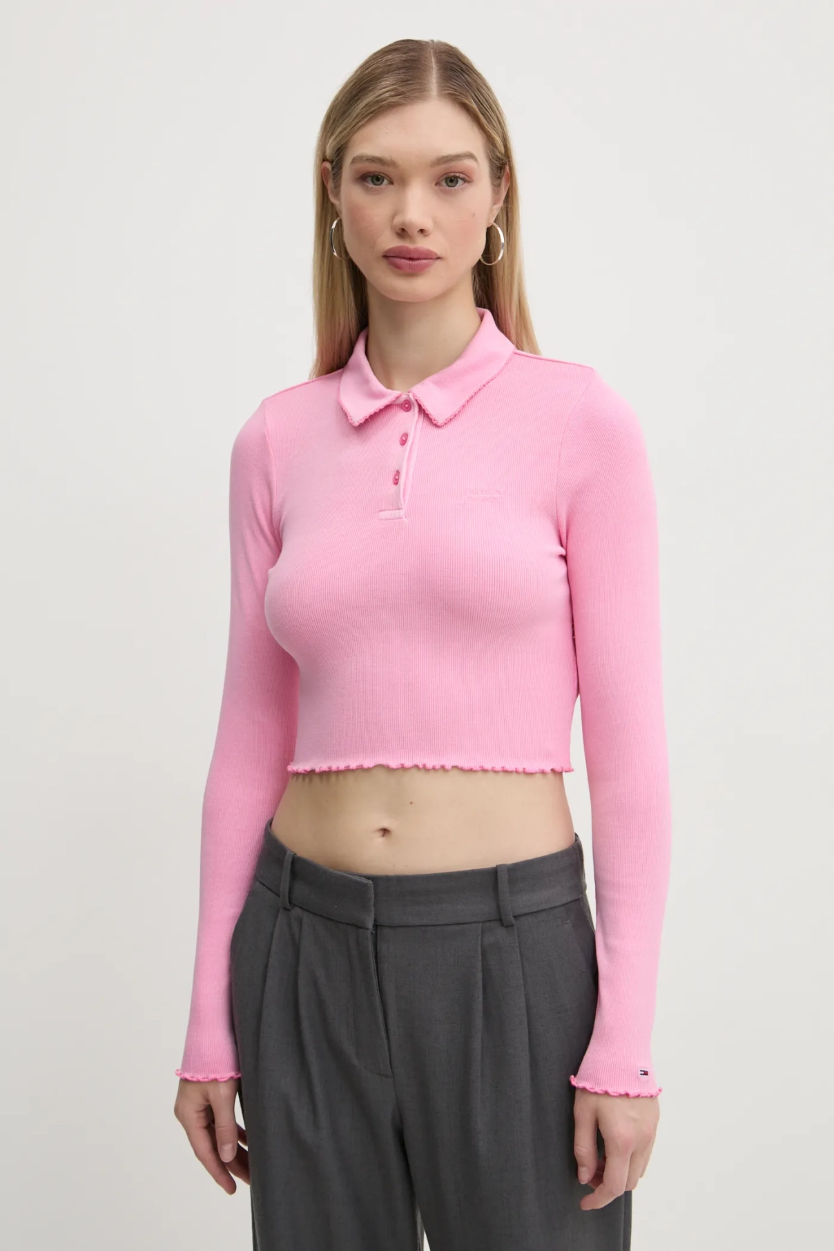 

Футболка с длинным рукавом Tommy Jeans, розовый