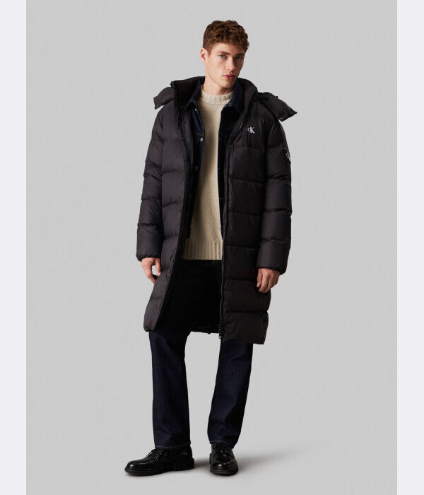 

Пуховик Calvin Klein Jeans Regular Fit с капюшоном, черный