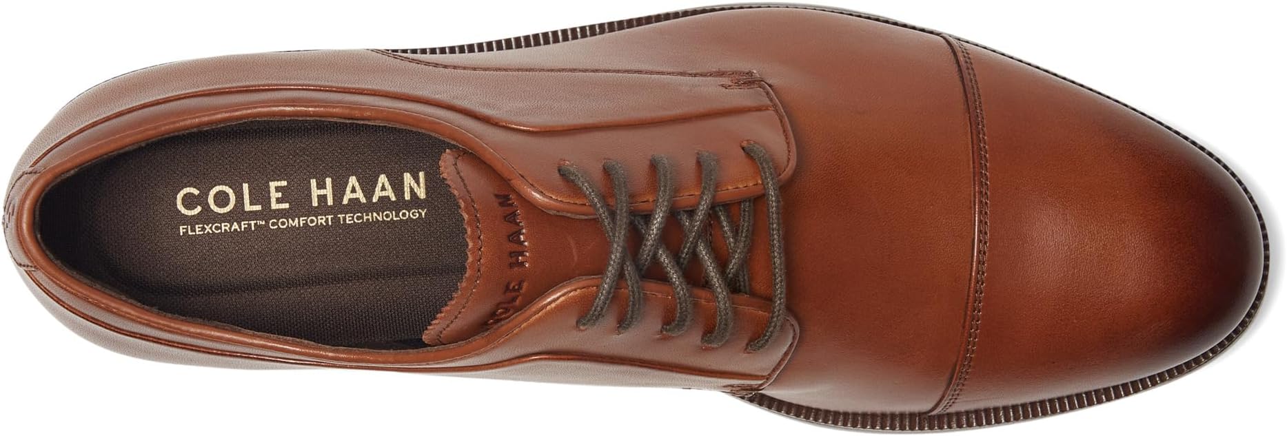 Оксфорды Cole Haan Dean Grand Cap Toe Oxfords, цвет Brit Tan/Dark Chocolate/Natural — фото 2