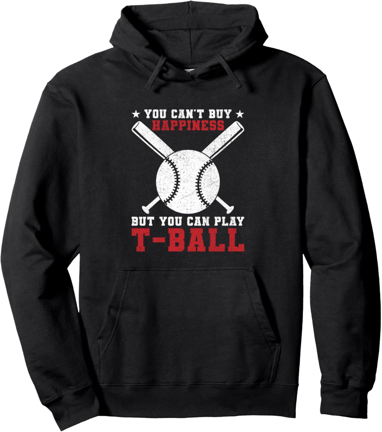 

Т-бол - Счастье не купишь, но в т-бол можно играть. Толстовка Funny Teeball Quotes Tee-Ball Game, черный