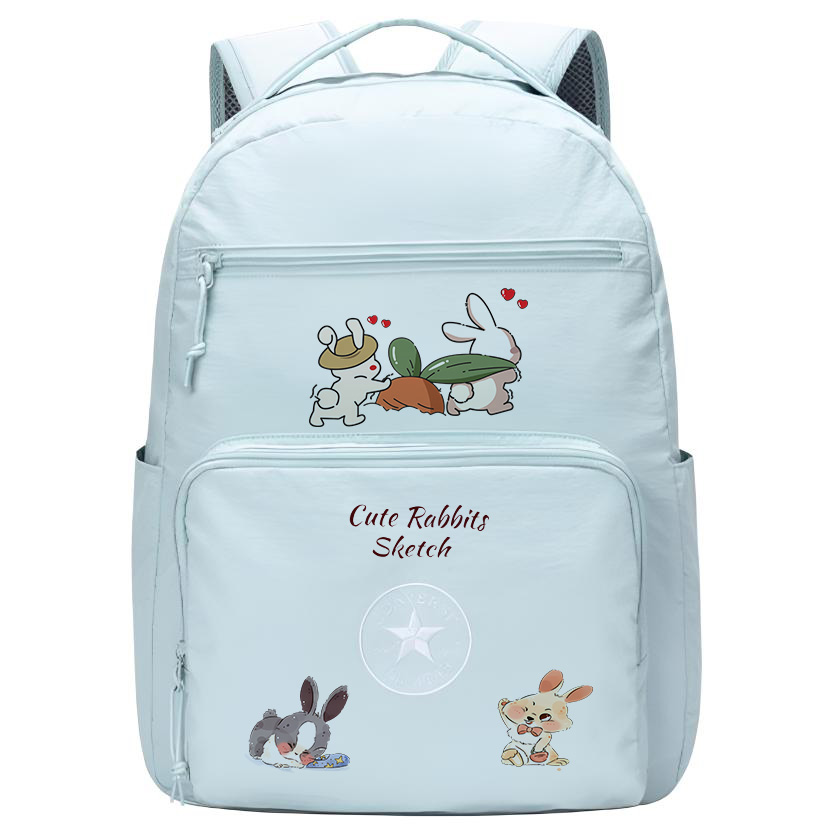 

Converse Полиамидный рюкзак с термопереносом унисекс туманно-голубой, Cute Rabbit