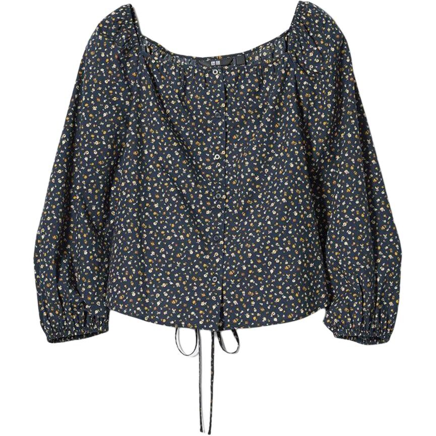 

Рубашка женская темно-синяя Uniqlo