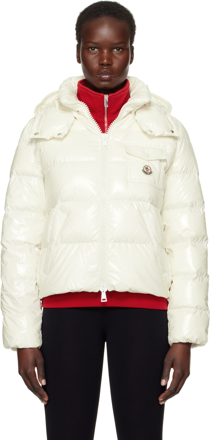 

Белая короткая куртка Andro с капюшоном Moncler