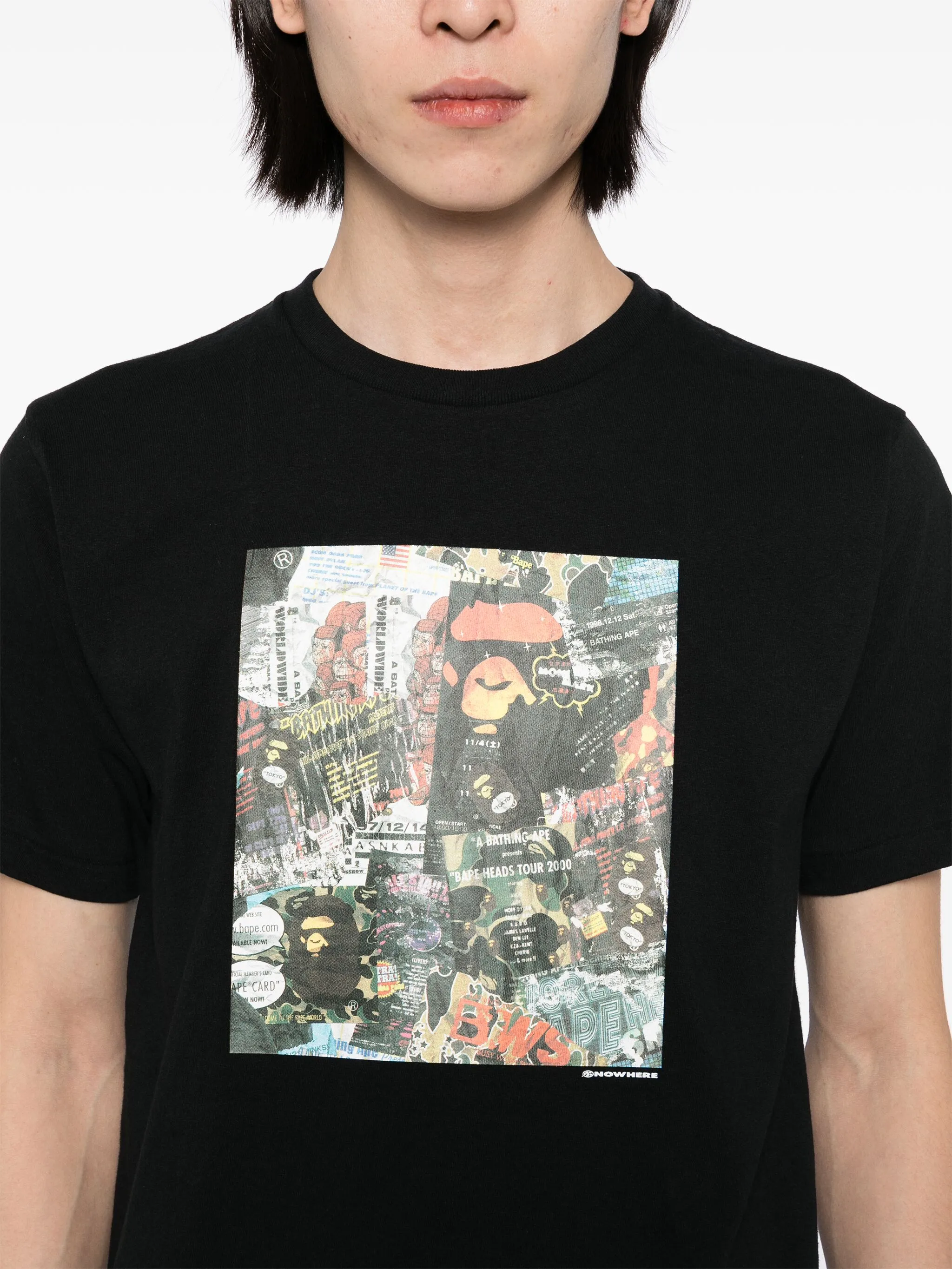 Футболка BAPE с принтом A Bathing Ape, черный — фото 4