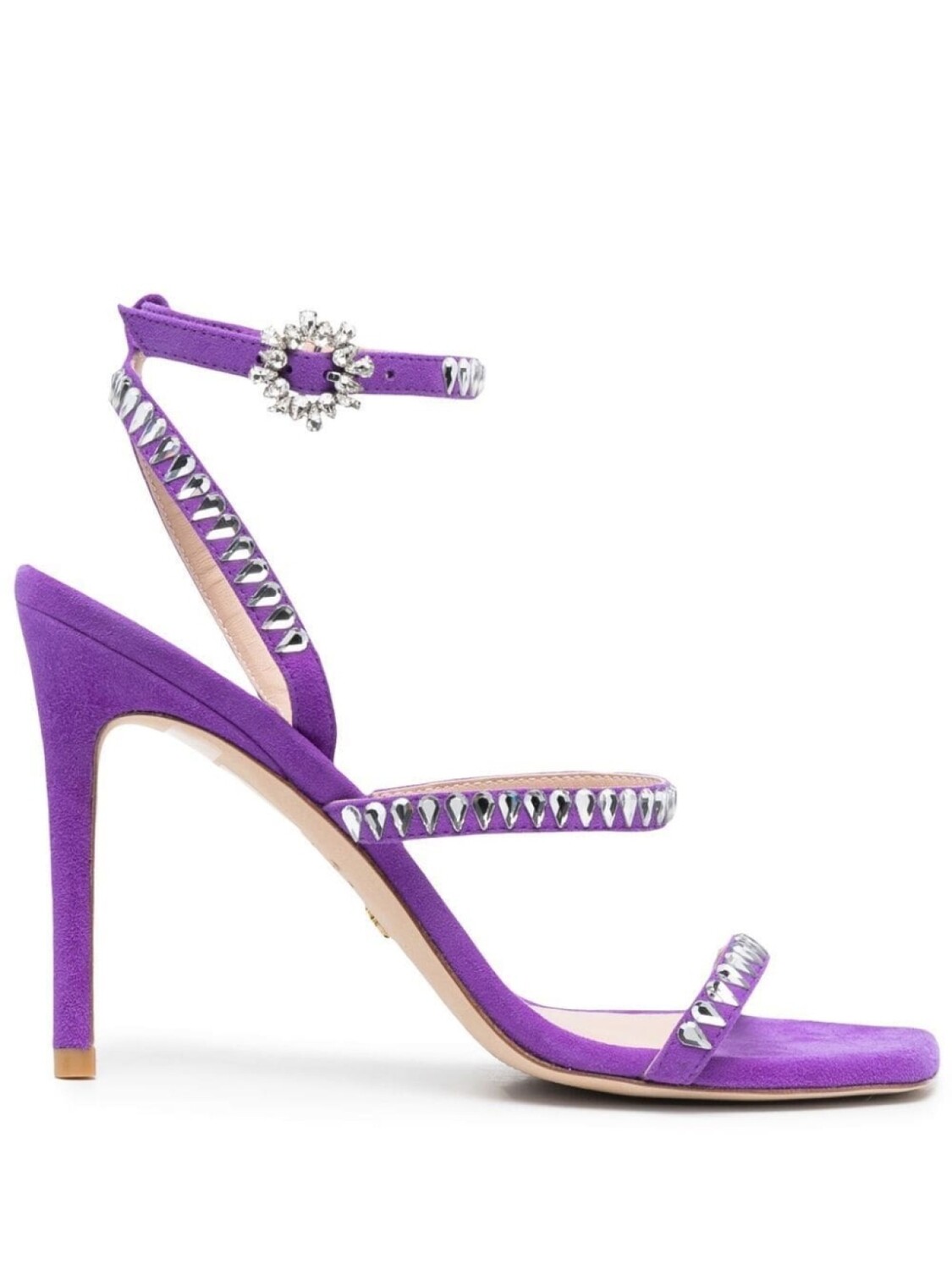 Stuart Weitzman босоножки Gemcut 100 на шпильке, фиолетовый