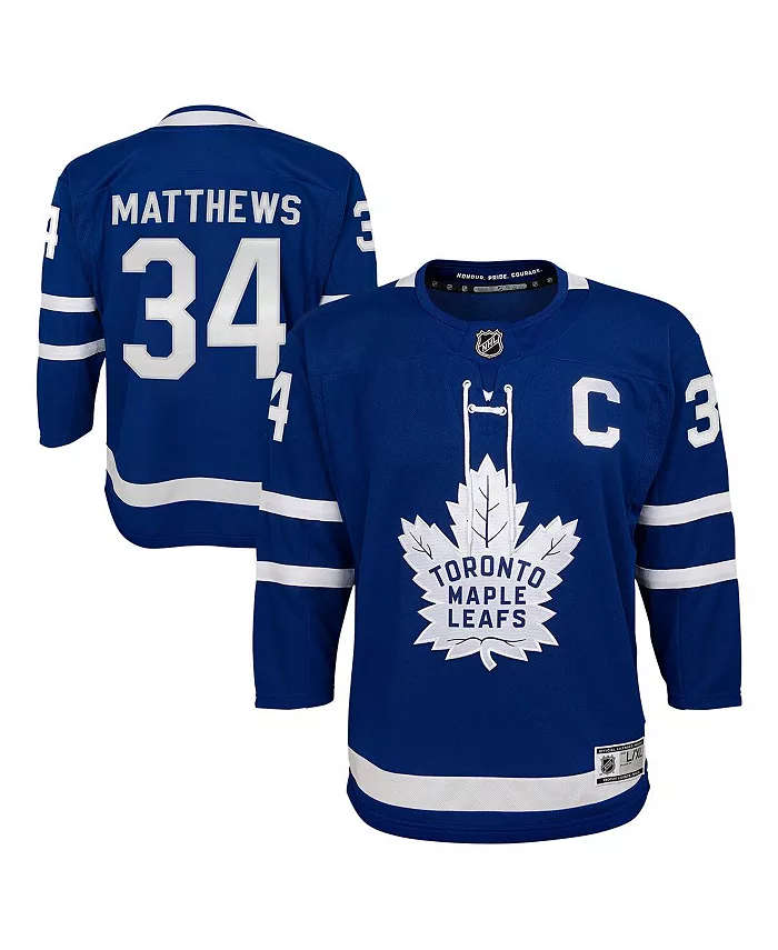 

Домашняя игровая джерси Toronto Maple Leafs для старших мальчиков и девочек Auston Matthews, синяя Outerstuff
