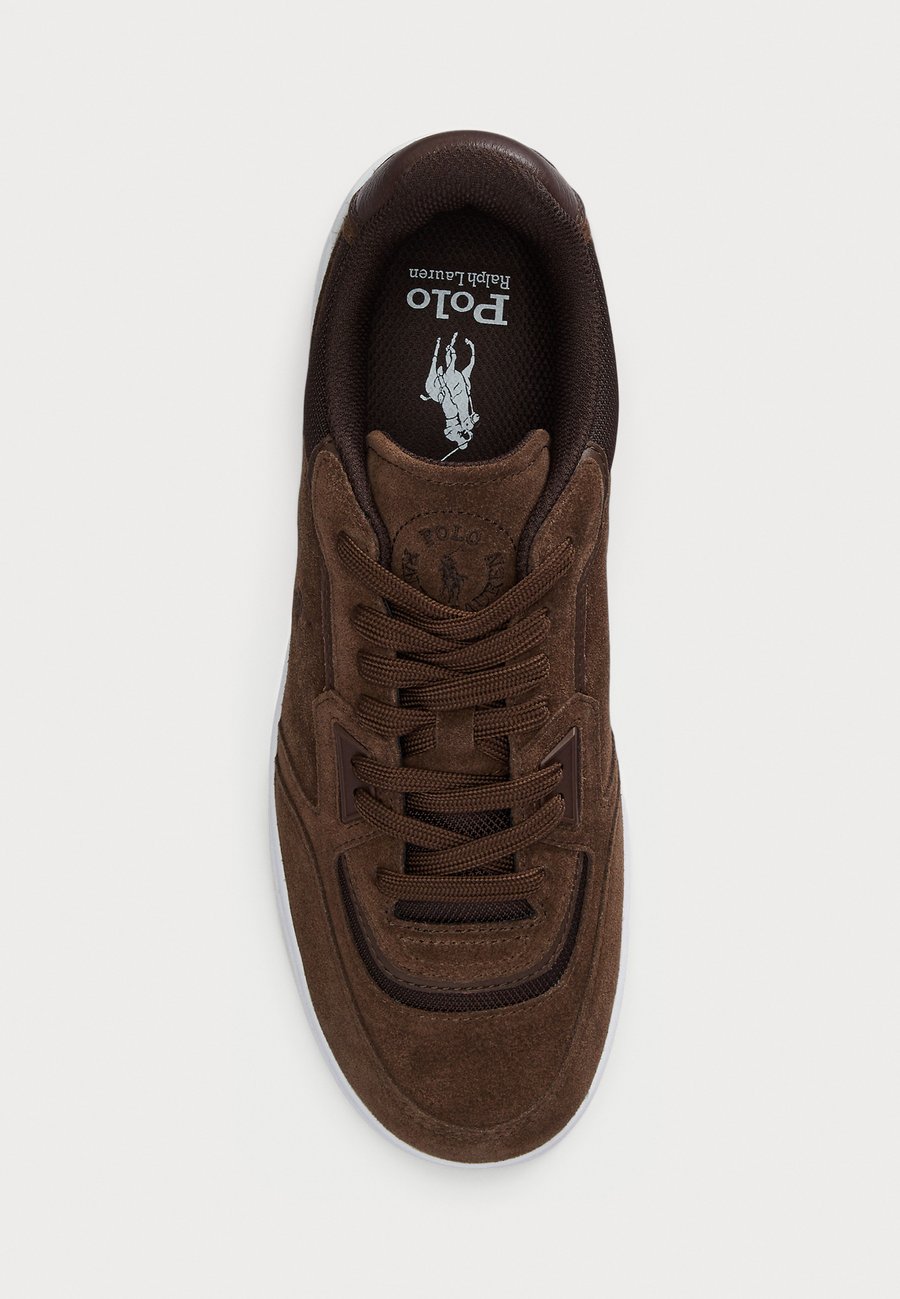 Кроссовки Polo Ralph Lauren OPEN MASTERS SUEDE-PANELED SNEAKER, Chocolate Brown/Dark Brown — фото 4