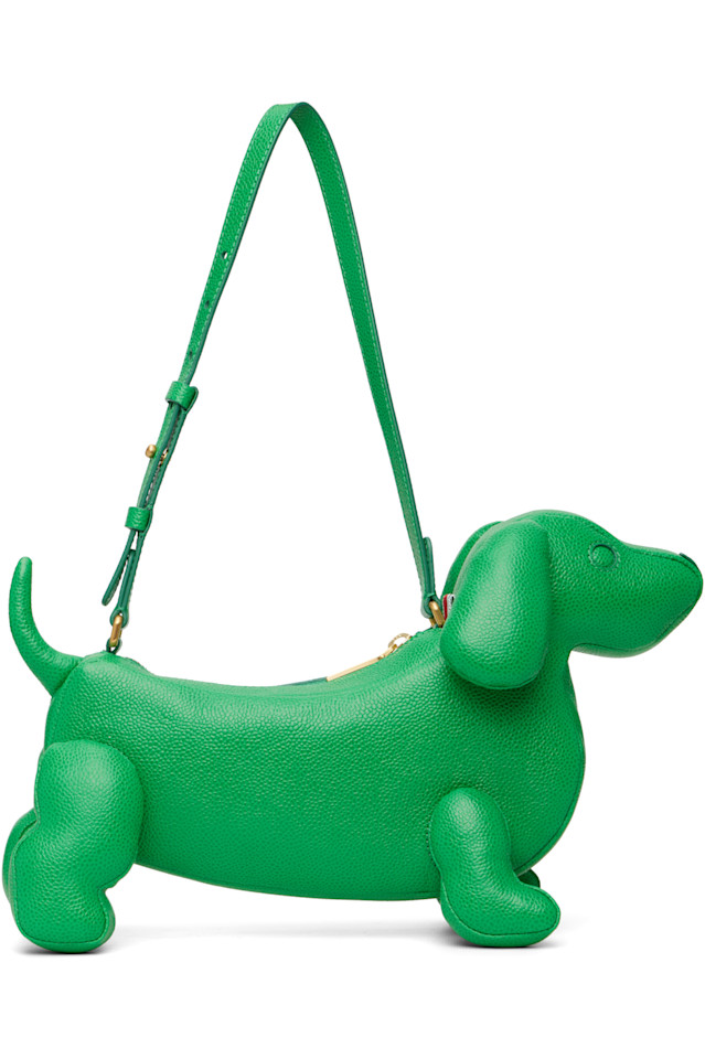 

Сумка через плечо Pebble grain baby hector Thom Browne, зеленый