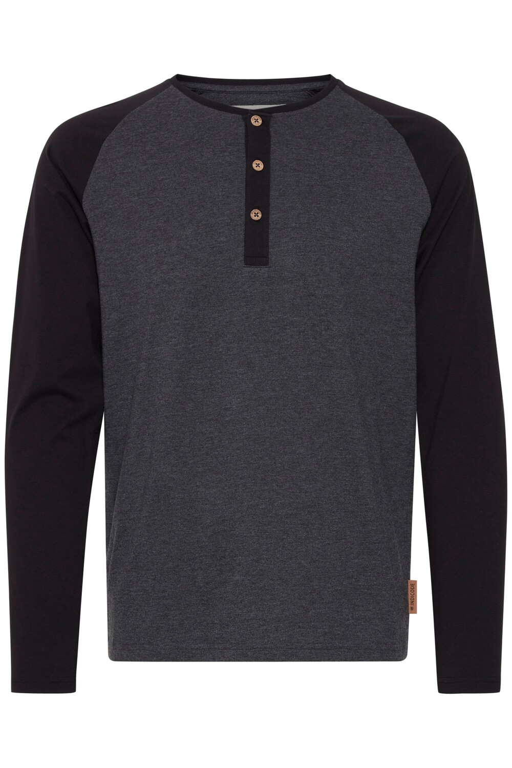 

Лонгслив INDICODE Rundhalsshirt, черный