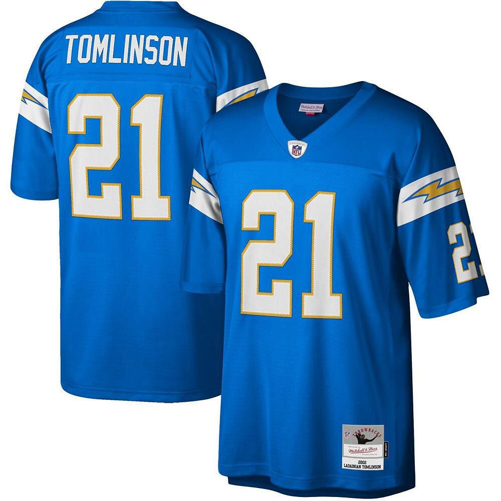 

Мужская футболка Mitchell & Ness LaDainian Tomlinson Powder Blue Los Angeles Chargers 2009 Legacy Replica Jersey, цвет Chg Light