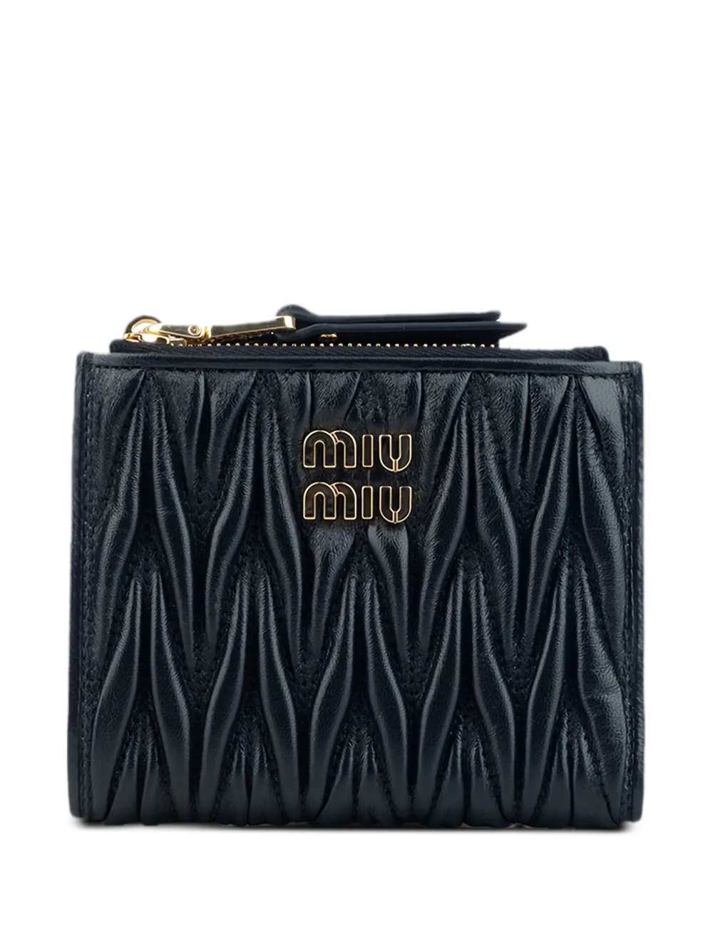 

Кошелек с логотипом MIU MIU, черный