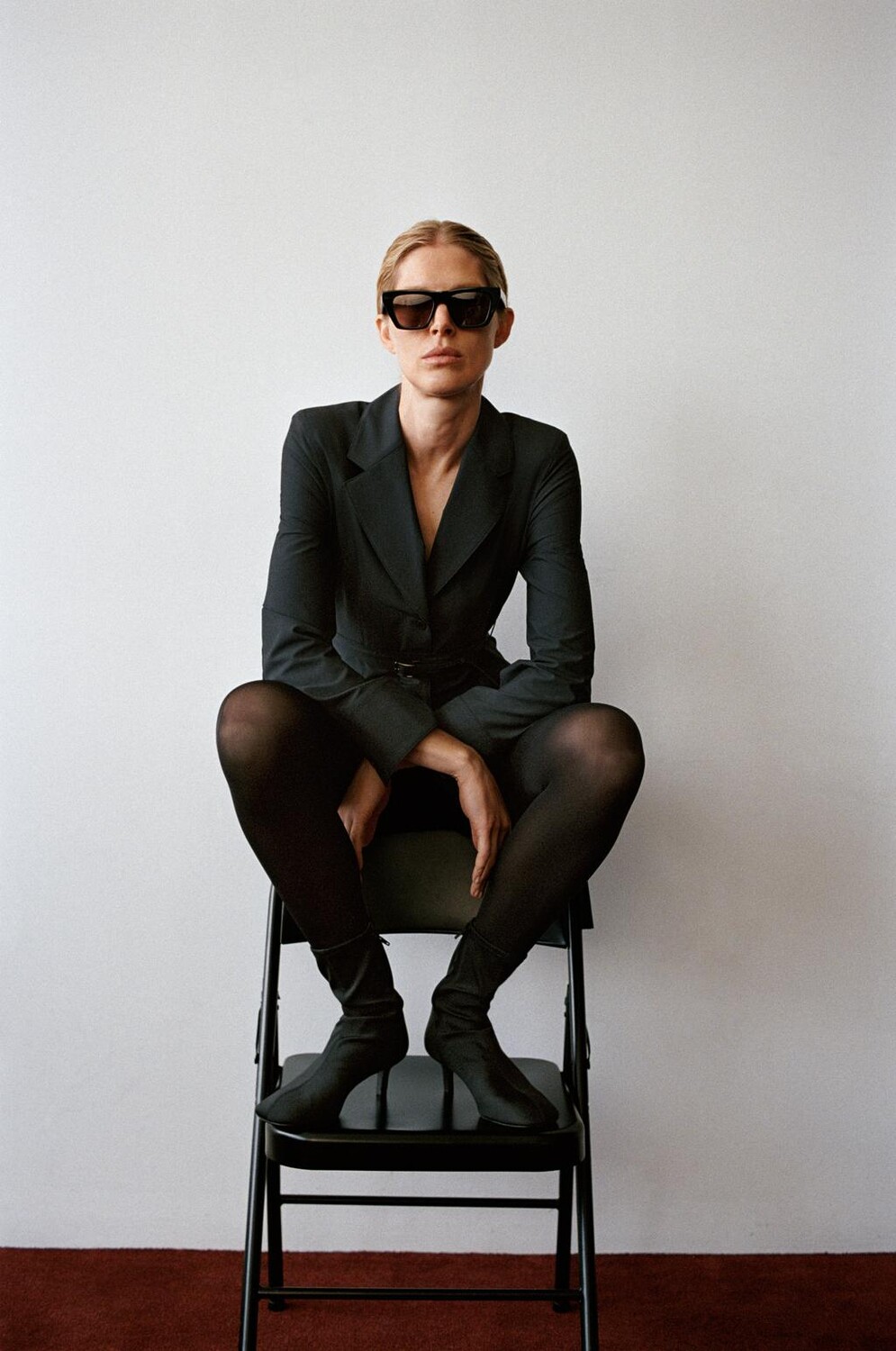 

Платье-рубашка с поясом ZARA, серый