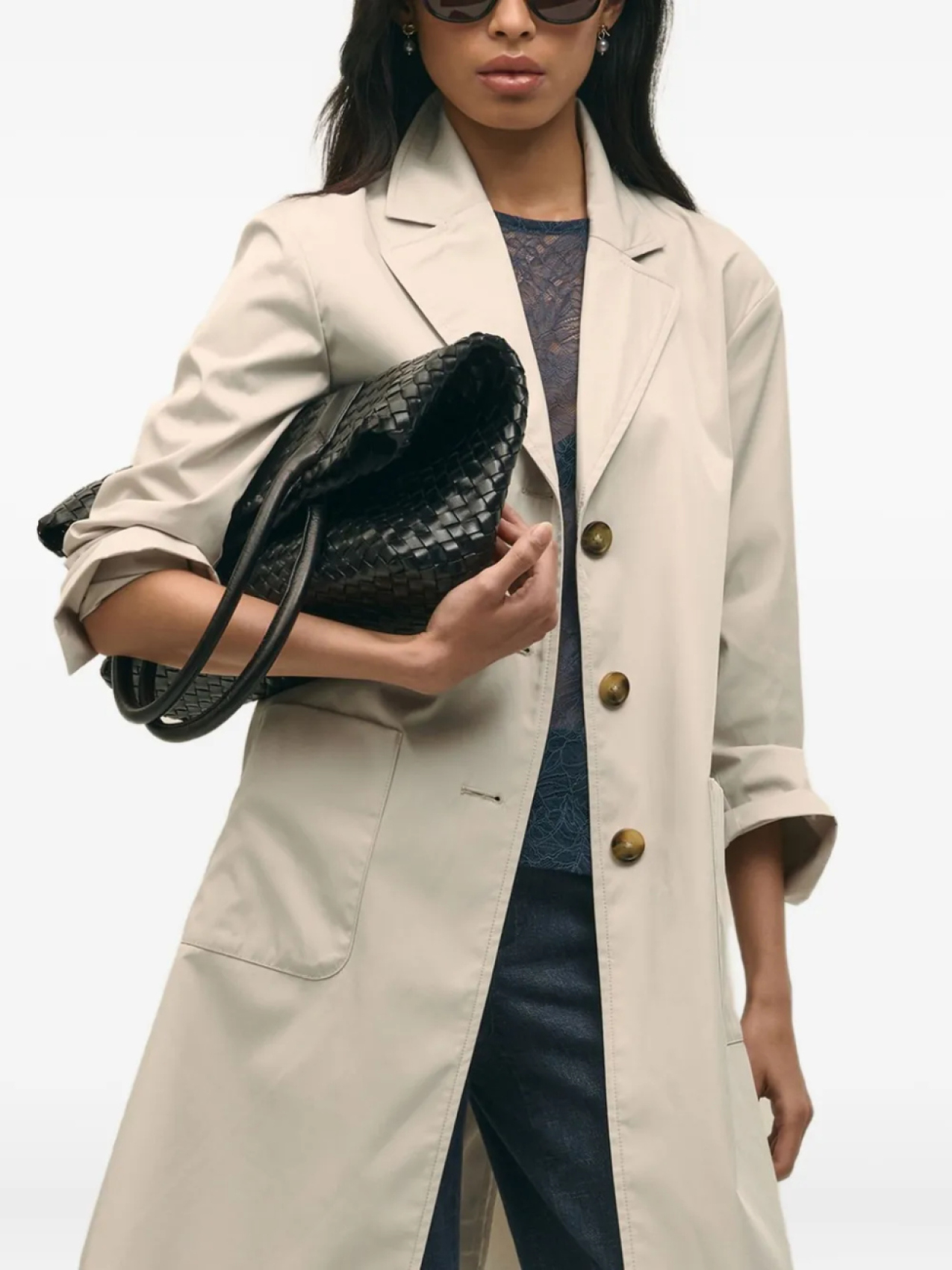

Двубортный тренч Brooks Brothers, нейтральный
