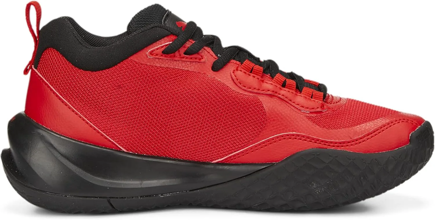 Детские баскетбольные кроссовки PUMA Playmaker Pro для мальчиков - красные, красный/черный — фото 2