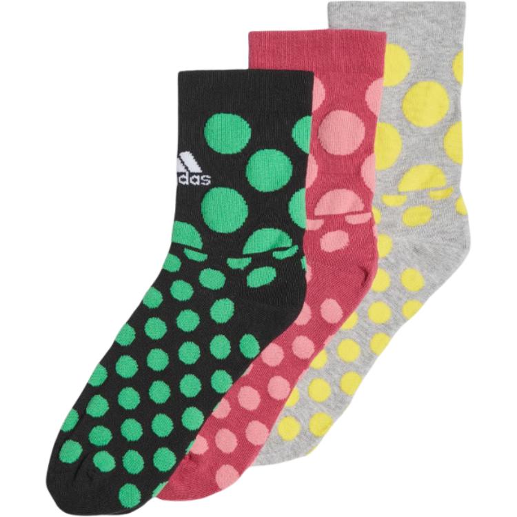 

Носки до середины икры Унисекс 3 пары Adidas, 3 пары (Чёрный+Розовый+Средний тёплый серый)
