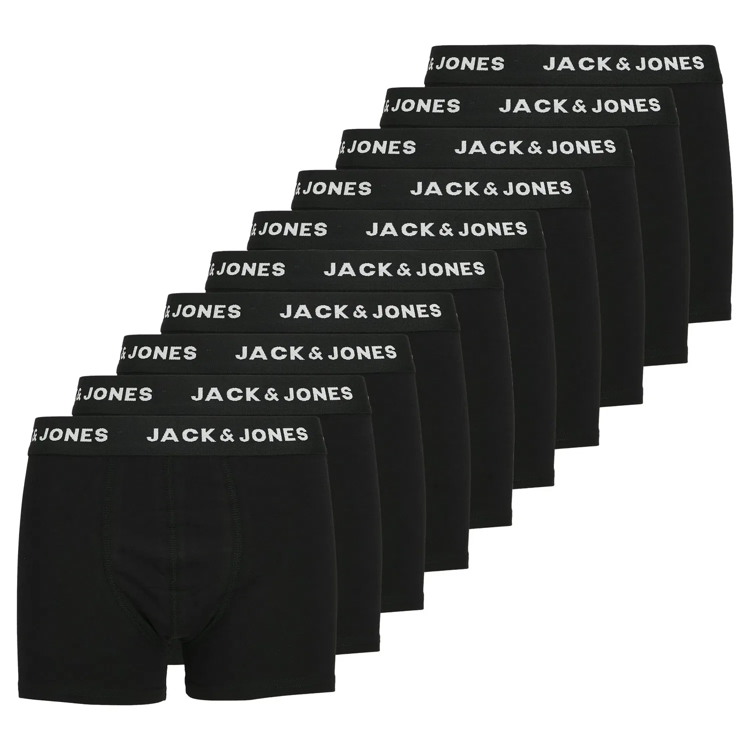 Боксеры из хлопка с эластаном Jack & Jones, черный