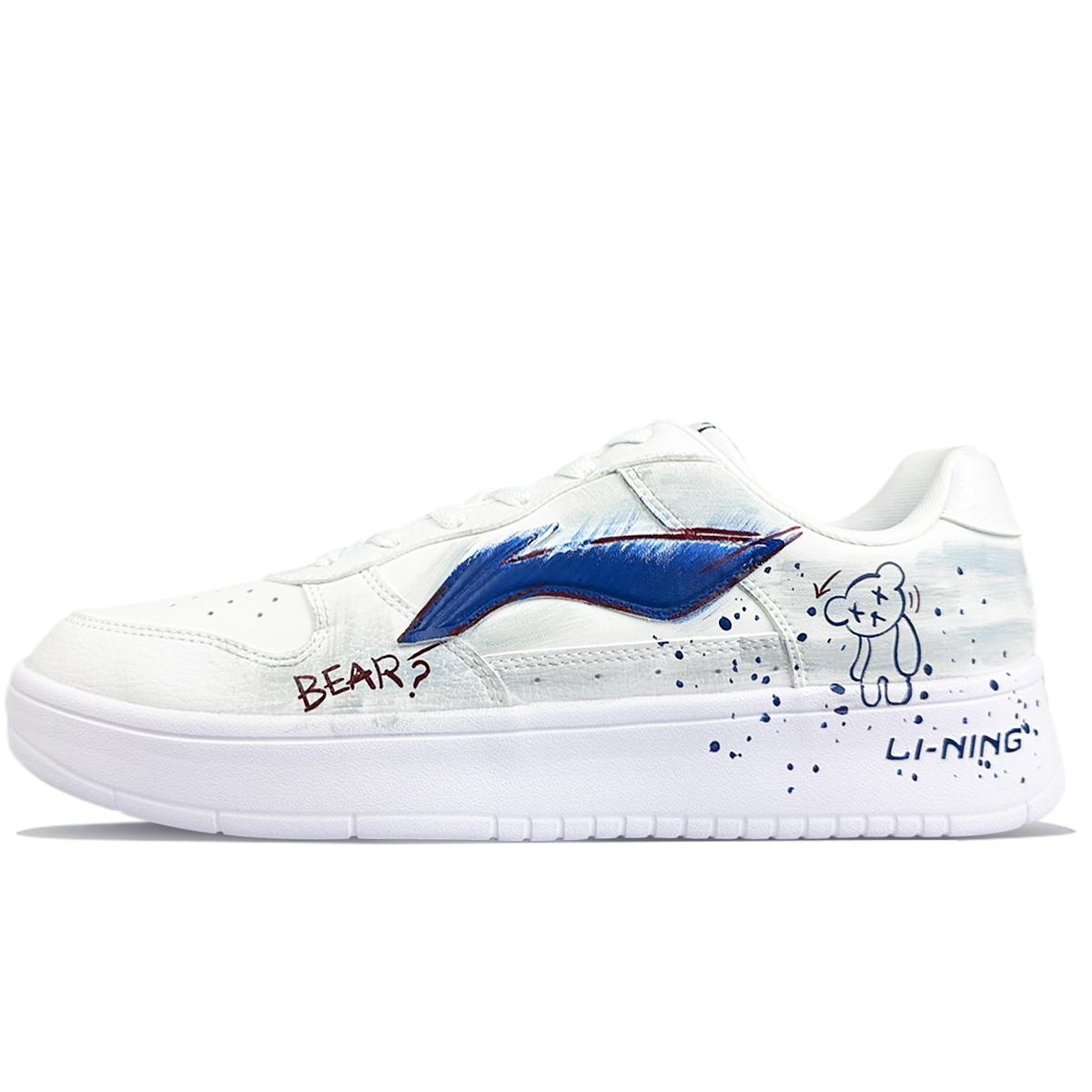 

Кроссовки LINING Pontoon Boats Skateboarding Shoes Men Low-top White/Blue, белый