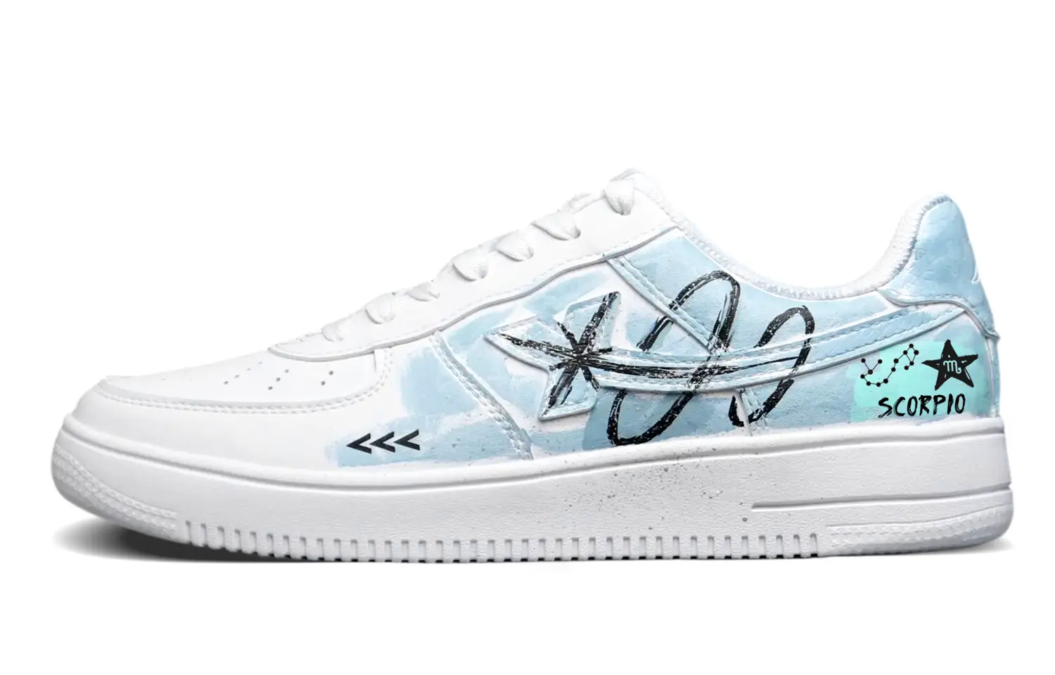 

XTEP Кроссовки Air Force One противоскользящие износостойкие низкие для скейтбординга унисекс бело-голубые, цвет White Blue