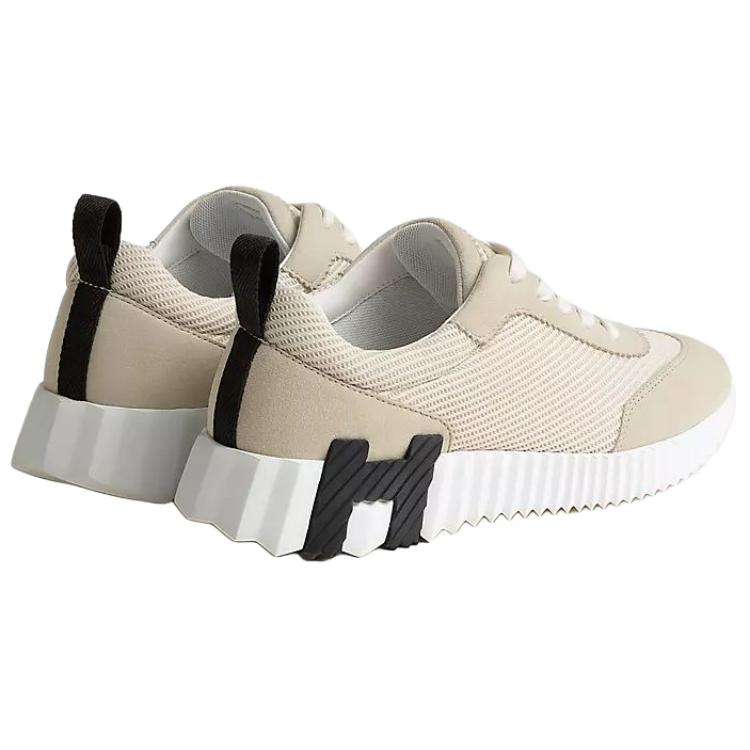 Женские повседневные кеды Bouncing Low top с подошвой 4 см HERMES, бежевый — фото 4